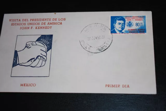 Lot 10 Briefmarken Brief Mexiko John F. Kennedy gestempelt FDC