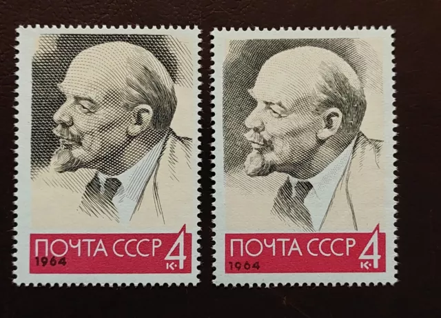 Russia (Sowjetunion) 1964 Lenin  Mi. 2903 I+II ** MNH postfrisch