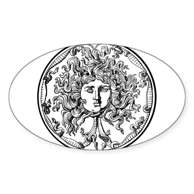 CafePress Medusa Oval Bumper Sticker, Euro Oval Car Decal (865121900)