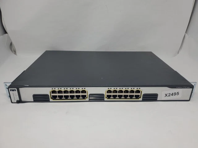 CISCO CATALYST 3750 Series 24x Gigabit Stackable Ethernet Switch WS ...