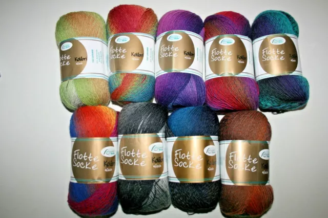 Rellana Garne Sockenwolle >Flotte Socke 4fach 100g Kolibri >Tücher und Schals