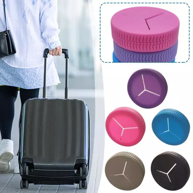 8Pcs Luggage Wheel Covers Suitcase Wheel Protector Wheel Silicone r Luggage X5B8