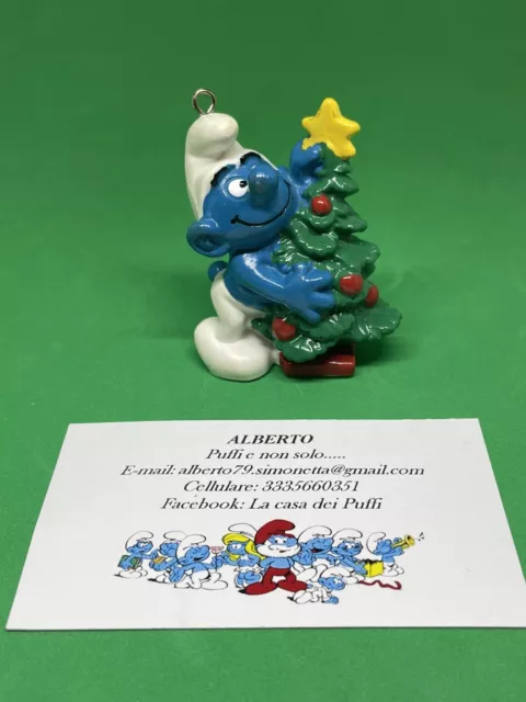 Puffi Smurfs Puffo Con Albero Di Natale Natalizio Natale Christmas Tree 51901
