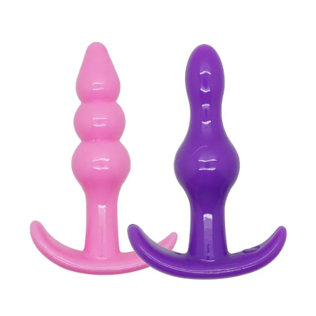 Anal Butt Plug-Set 2x Sex Silicone Toy - FREE SHIPPING