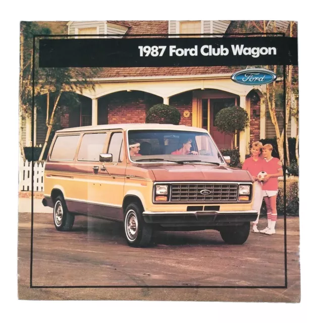 1987 Ford Club Wagon Van Truck Catalog Brochure XL XLT Excellent Original 87