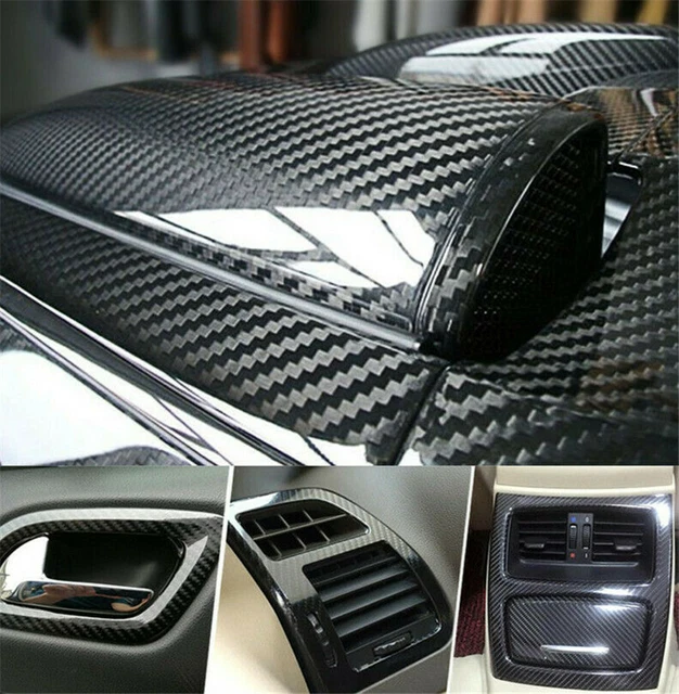 Parts Accessories 5D Glossy Carbon Fiber Vinyl Film Car Interior Wrap Stickers