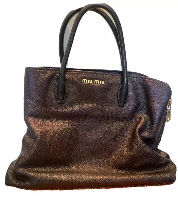 Miu Miu Madras Tote Bag