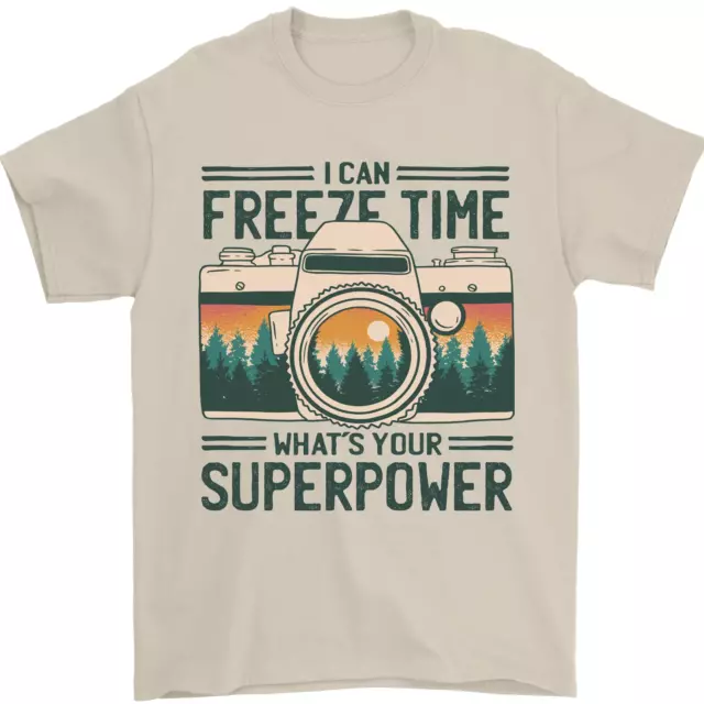 T-shirt da uomo Freeze Time Photography Photographer 100% cotone