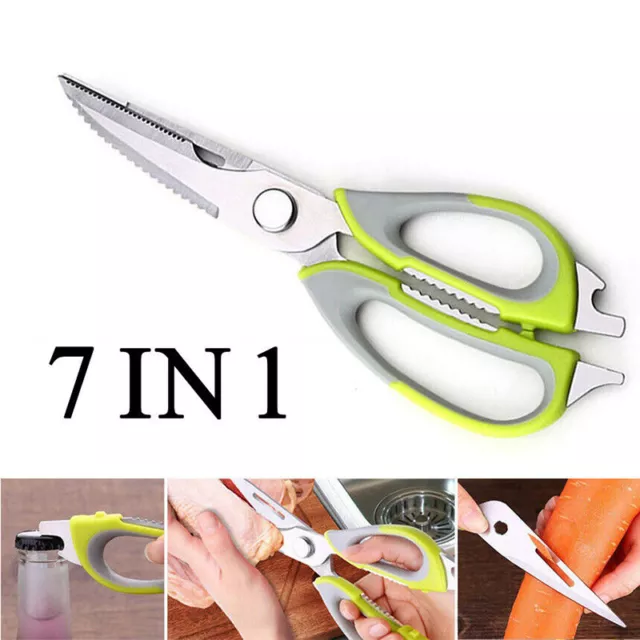 Multifunction Kitchen Cutter  Shears Scissors Heavy Duty 8 FeaturesBDFE