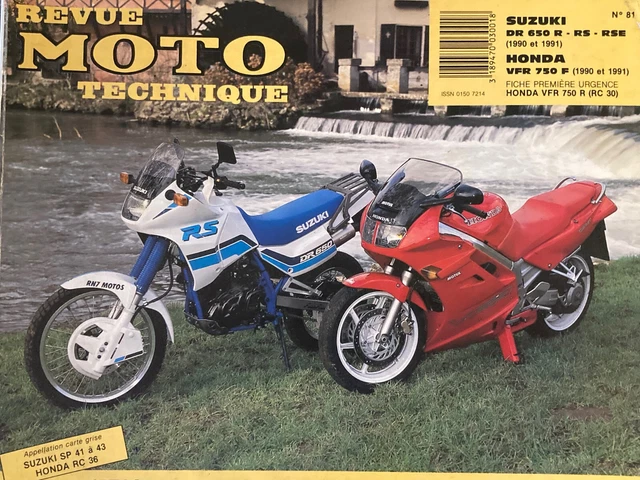 REVUE MOTO TECHNIQUE N° 81 Honda VFR750F - Suzuki DR650R DR650RS DR650RSE