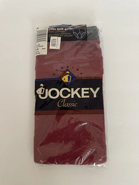 JOCKEY Classic Burgundy Full Rise Briefs S 40 New