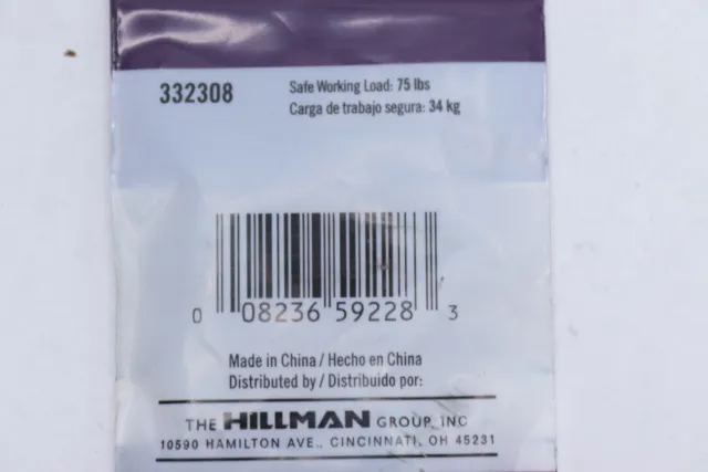 (2-Pk) Hillman Screw Eye Hooks Zinc Plated Steel 1-5/8" L 490970