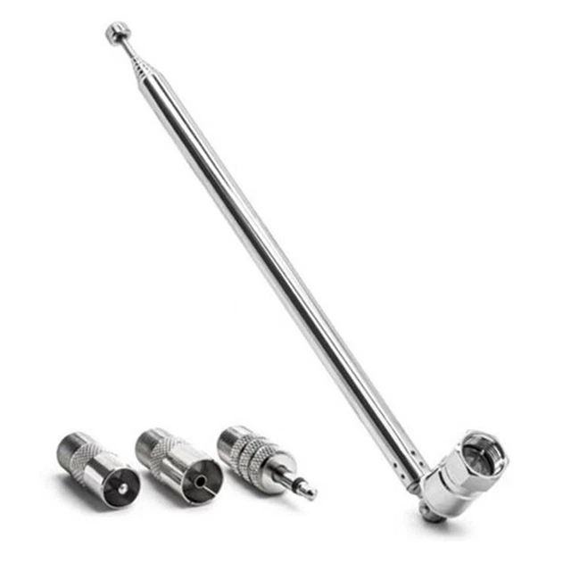 5X(Rod Antenna 3.5mm Adapter FM Radio Antenna Replacement Telescopic Screw F Tf
