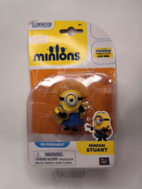 Despicable Me Minions Movie STUART MINION Figure 2" NEW Old Stock