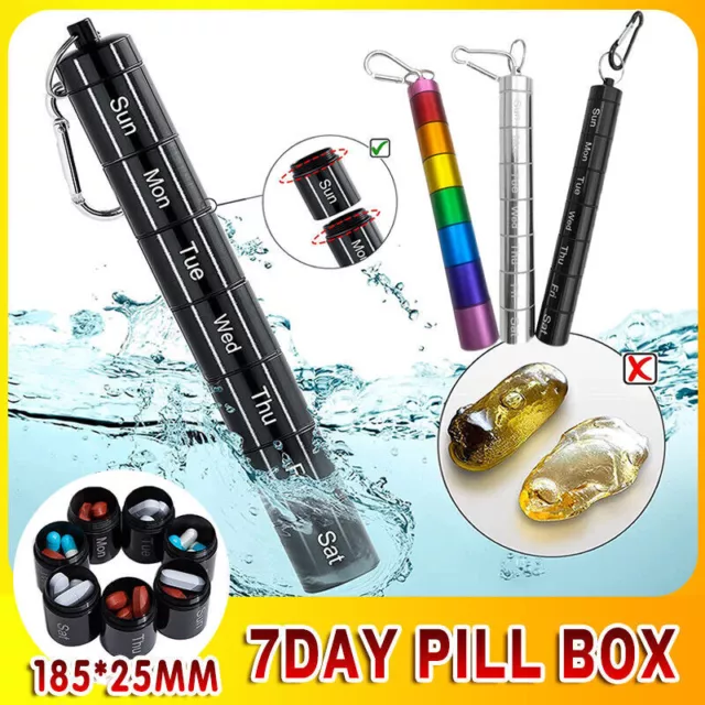 7Day Pill Box Medicine Storage Weekly Tablet Container Case Organizer Dispenser