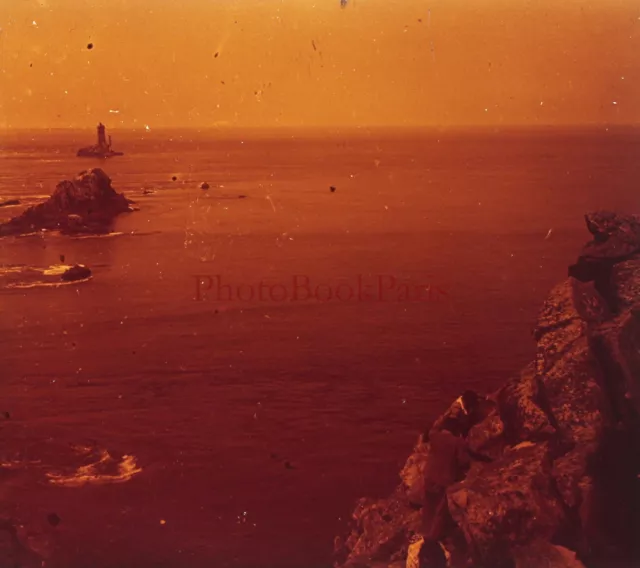 FRANCE Pointe du Raz Finistère Photo Plaque de verre Stereo Vintage P29L20n12