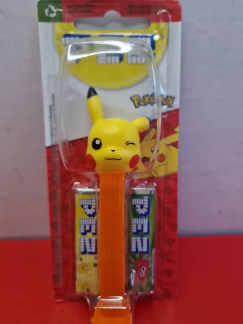 Pokemon Pikachu Pez Sweet Dispenser With 2 Pez Sweet Packs Orange Base Nintendo