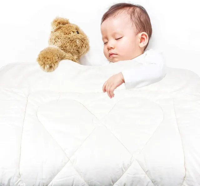 Luxor Linen Australian Merino Baby Wool Quilt 350GSM 100x120cm Cot Bed