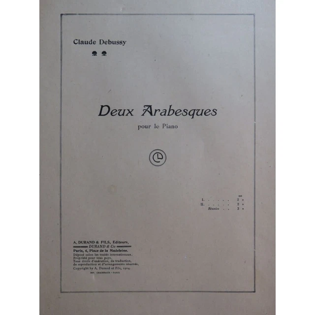 DEBUSSY Claude Arabesque No 1 Piano