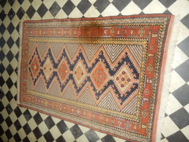 ANCIEN TAPIS d'ORIENT BOUKHARA ou AFGHAN fait main 2