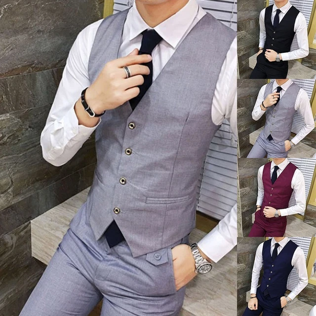 Formale da Uomo Smoking Gilet,Papillon & Fazzoletto Set. Nozze,Ballo,Cruise Di
