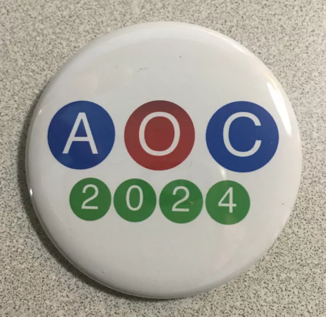 ALEXANDRIA OCASIOCORTEZ 2024 New York City Subway style pinback