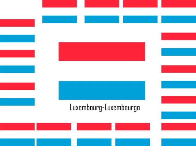 Assortiment lot de 25 autocollants Vinyle stickers drapeau Luxembourg