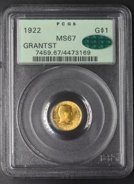 1922 OGH CAC Grant "Star" Gold Dollar PCGS MS67 - COINGIANTS -