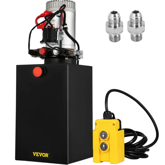 VEVOR 15L Double Acting Hydraulic Pump Power Unit 12V Dump Trailer Car Remote