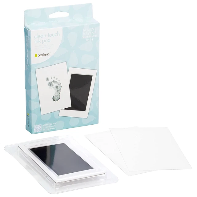 Newborn Baby Handprint or Footprint Clean-Touch Ink Pad Kit, No Mess Baby Safe P