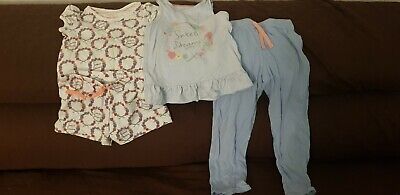 Girls’ M&S two-piece pyjama and two-piece pyjama short set bundle. Age 4-5 years