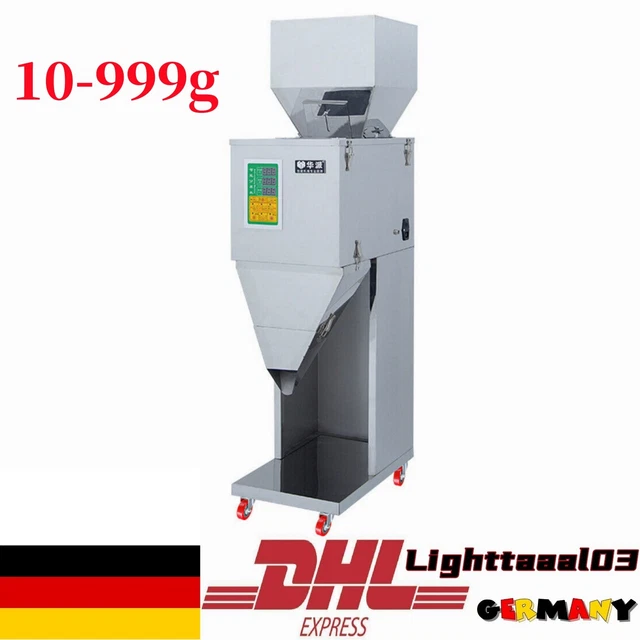 Macchina imbottigliatrice automatica polvere 10-999 g acciaio inox confezionatrice digitale