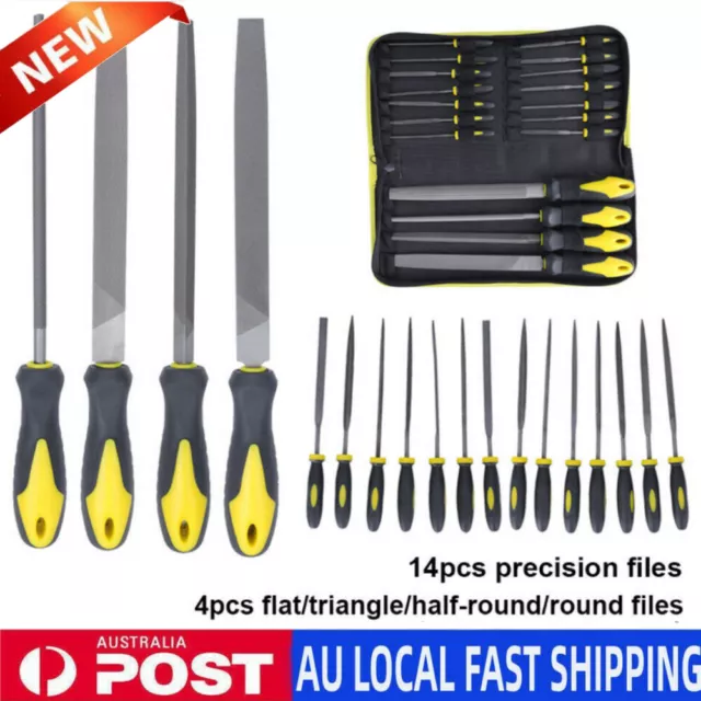 18pcs Rasp File Set High Carbon Steel Hand Tool for Woodwork Metal Glass Ceramic