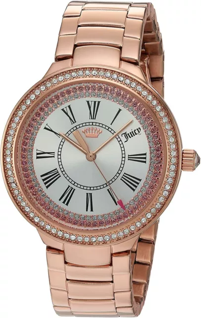 Juicy Couture Women's Catalina Rose Gold Crystal Accented 36mm Watch