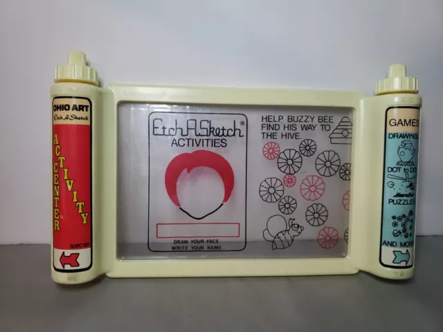 Vintage Ohio Art Etch A Sketch Drawing Game Center Toy & Bonus Games & Puzzles