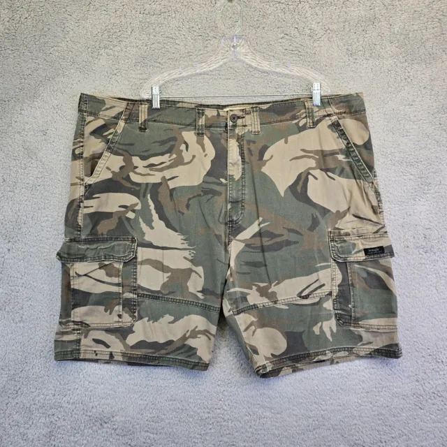 WRANGLER CAMO CARGO Shorts Men’s 48 Green Brown Relaxed Fit Plus Size ...
