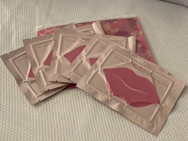 KNC Beauty All Natural Collagen Infused Lip Mask 5 Individual Masks in Pouch