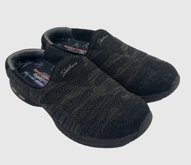 SKECHERS WOMENS RELAXED Fit Savvy Nobodys Fool Black Memory Foam