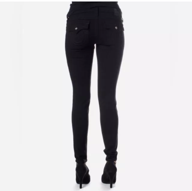 Women's True Religion Misty Legging Jeans in Super Vixen Black Wash 3