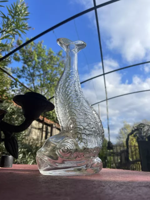 Bouteille Carafe Vintage en Verre en Forme de Poisson carpe, Koi 75CL 3