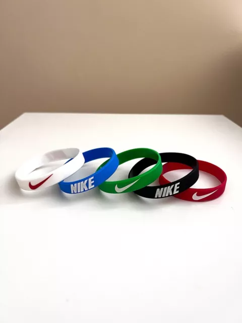 5 Pack of Nike Silicone Wristband Bracelets