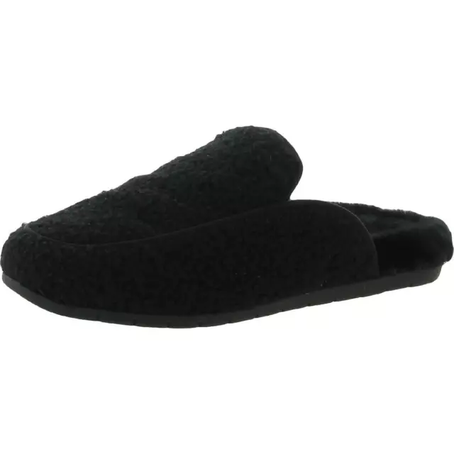 Vionic Womens Caressa Black Faux Fur Mules Shoes 9 Medium (B,M) BHFO 1390