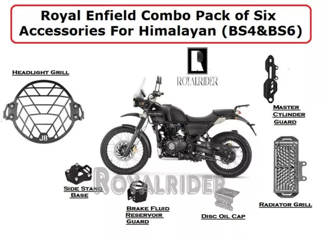 Paquete combinado Royal Enfield de seis accesorios para Himalayan (BS4 y BS6)