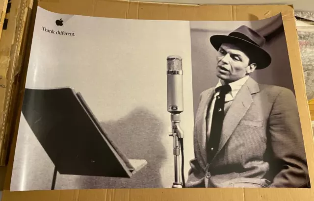 Original Frank Sinatra  1998 Apple Computer "Think Different" Poster Large 24X36