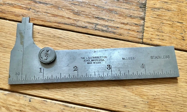 Starrett 5" Pocket Slide Caliper No. 1025 Machinist Tools USA