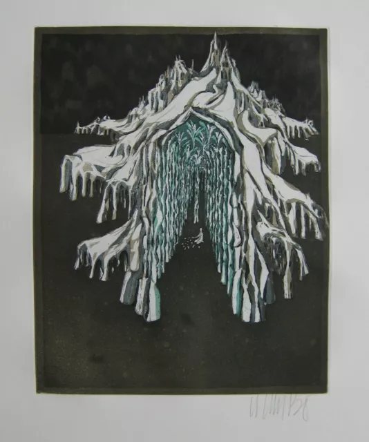 Lars Bo Gravure Signée Crayon Handsigned Etching La Reine Des Neiges Hc Andersen