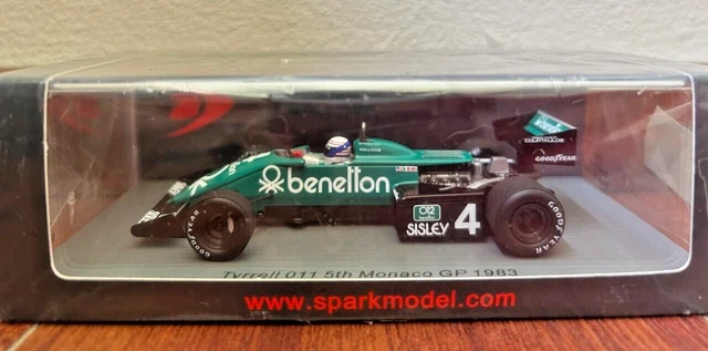 TYRRELL 011 5ème GP MONACO 1983 SPARK 1/43