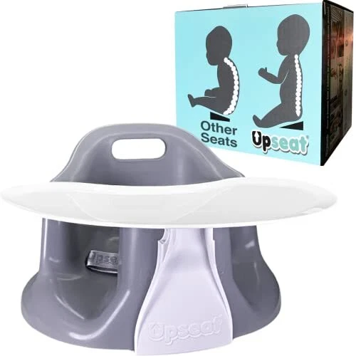Baby Floor Seat Booster Chair for Sitting Up with Removable Tray for Meals an...