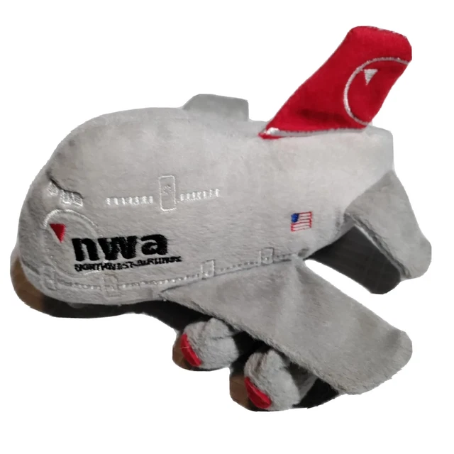 NORTHWEST AIRLINES PLUSH Jet STUFFED ANIMAL Airplane Memorabilia Plane