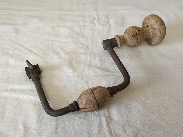 Ancienne perceuse manuelle / chignole d'atelier – outil ancien - Collection